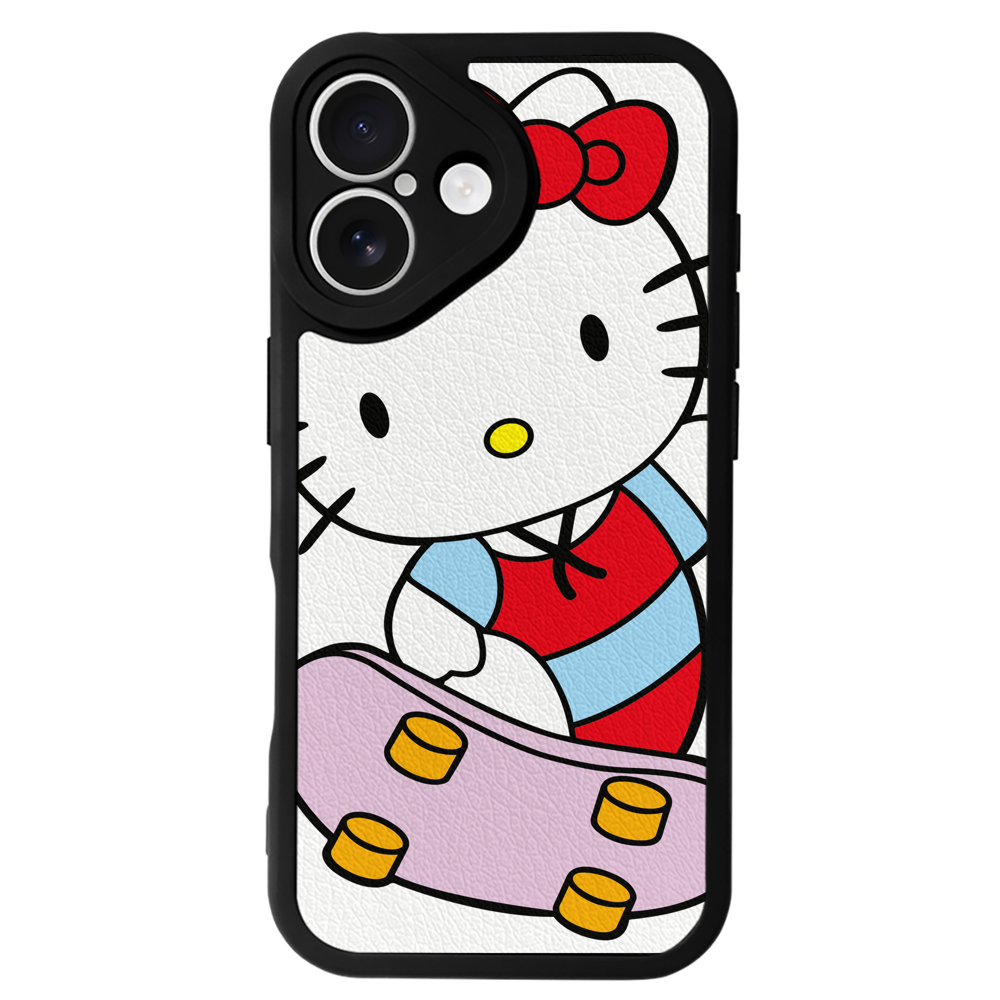 （画像用） Hello Kitty ハローキティ 【iPhone 16シリーズ対応】シリコンスマホケース（レザー調） 材質：シリコン